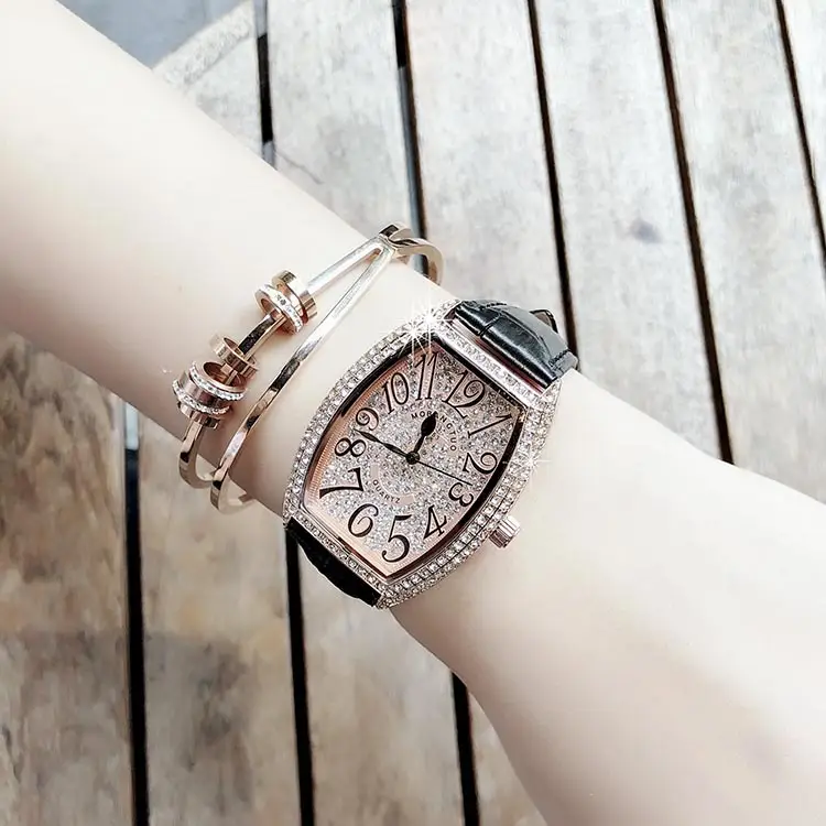 Rose Gold Diamond Encrusted Women's Quartz Watch - Image 10