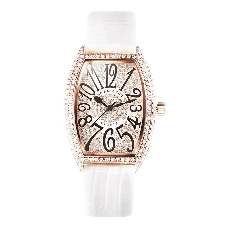 Rose Gold Diamond Encrusted Women's Quartz Watch - Image 11