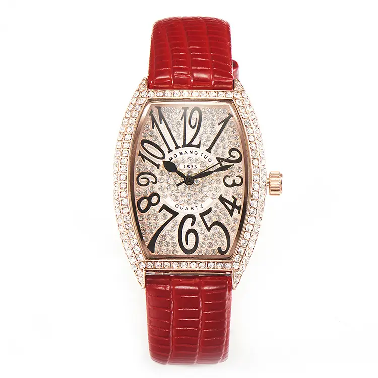 Rose Gold Diamond Encrusted Women's Quartz Watch - Image 3