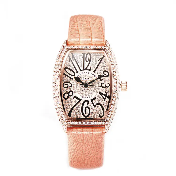 Rose Gold Diamond Encrusted Women's Quartz Watch - Image 4