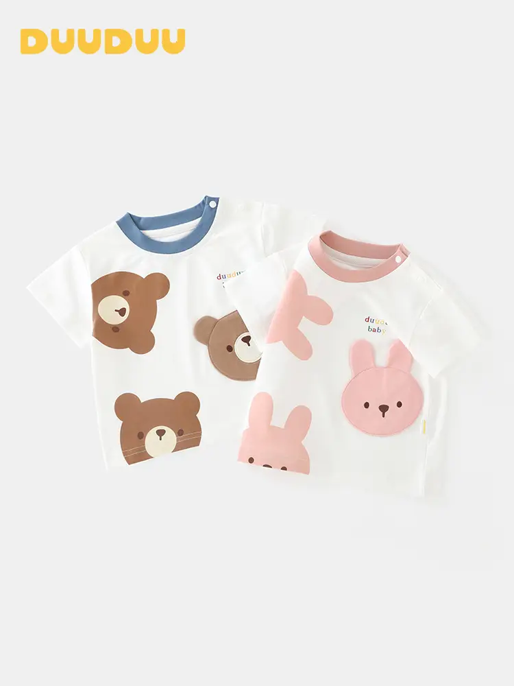 Korean Style Baby Girl Cotton T-Shirt Summer - Image 3