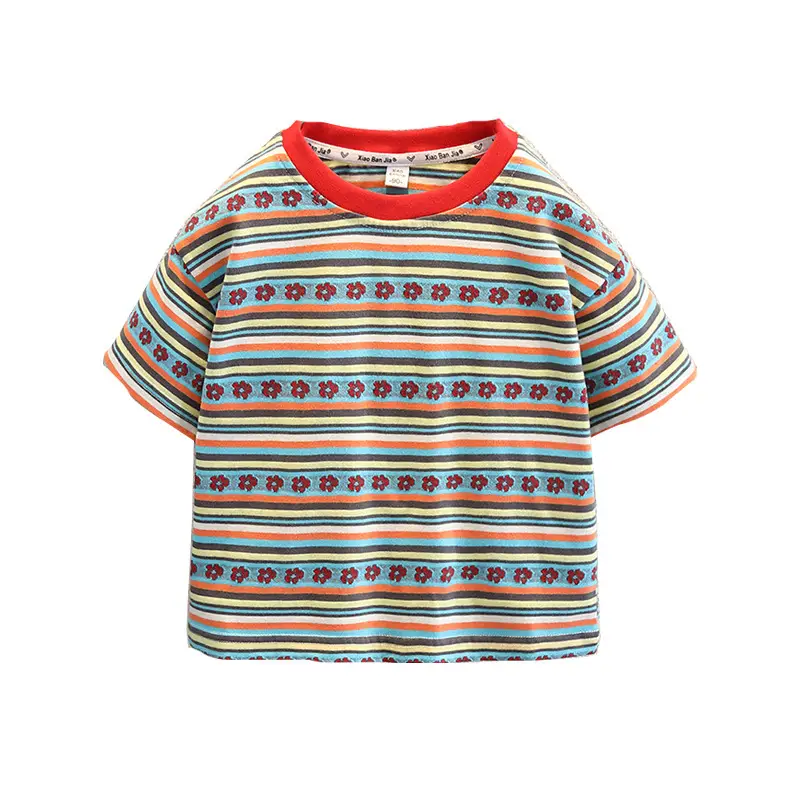 Kids Striped T-Shirt Shorts Set 2025 Summer Breathable - Image 5