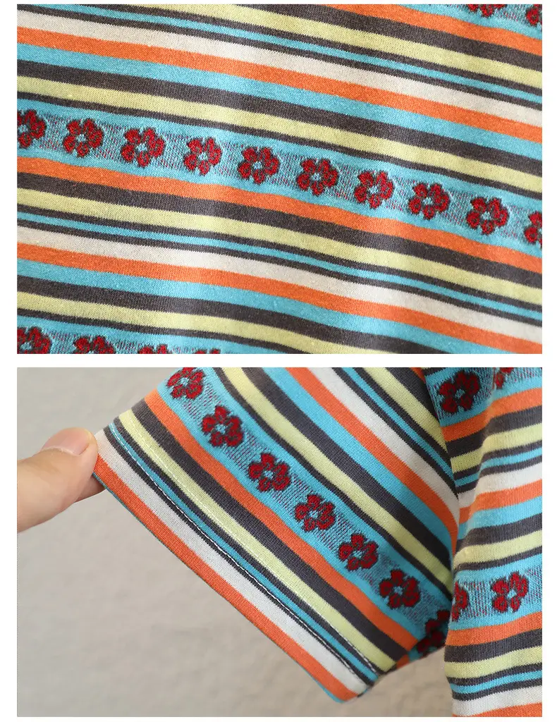 Kids Striped T-Shirt Shorts Set 2025 Summer Breathable — feature 10