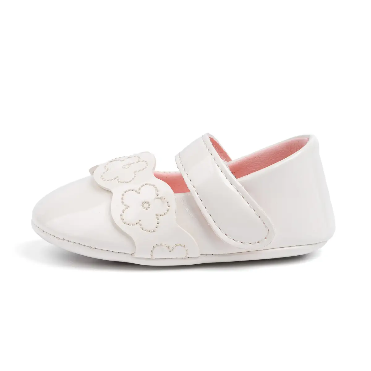 White Flower Crossbody Baby Shoes for Girls — feature 14