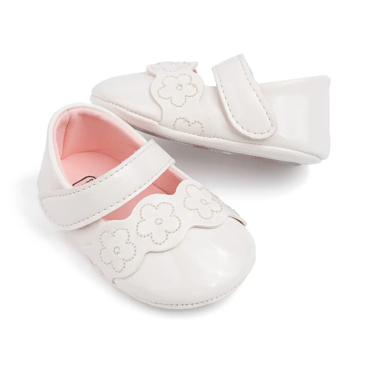 White Flower Crossbody Baby Shoes for Girls — feature 15