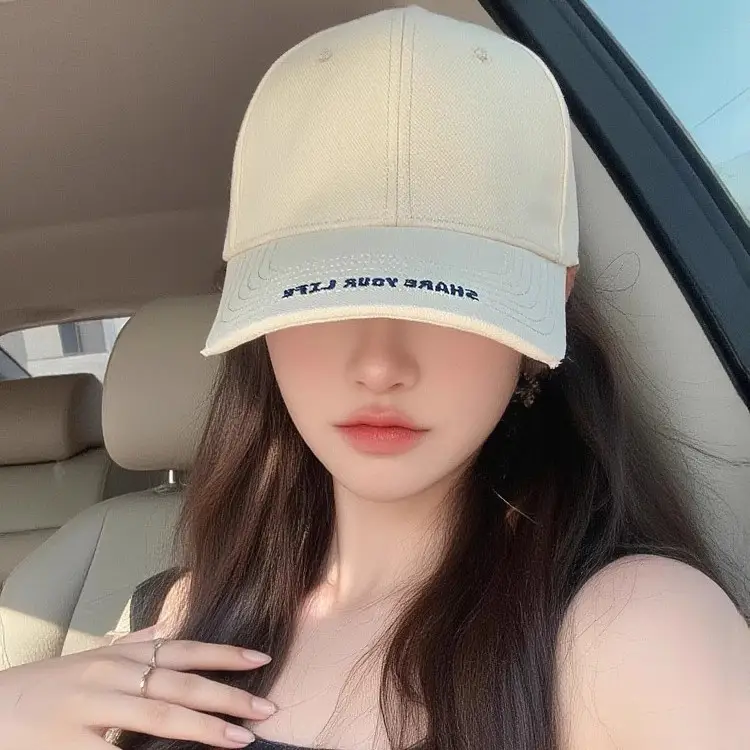 Women Face-Slimming Duckbill Cap with Retro Enlarged Brim