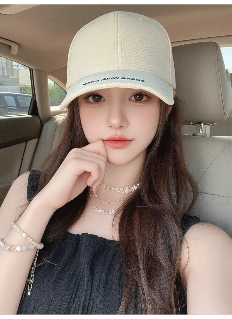 Women Face-Slimming Duckbill Cap with Retro Enlarged Brim — feature 10