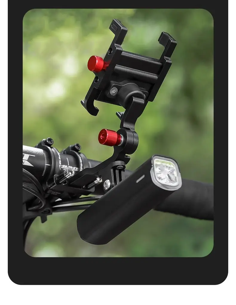 Captain Tas Bicycle Mobile Phone Holder Mountain Bike Mobile Phone Holder Cycling Navigation Light Integrated Fixed Extension Rack — feature 24