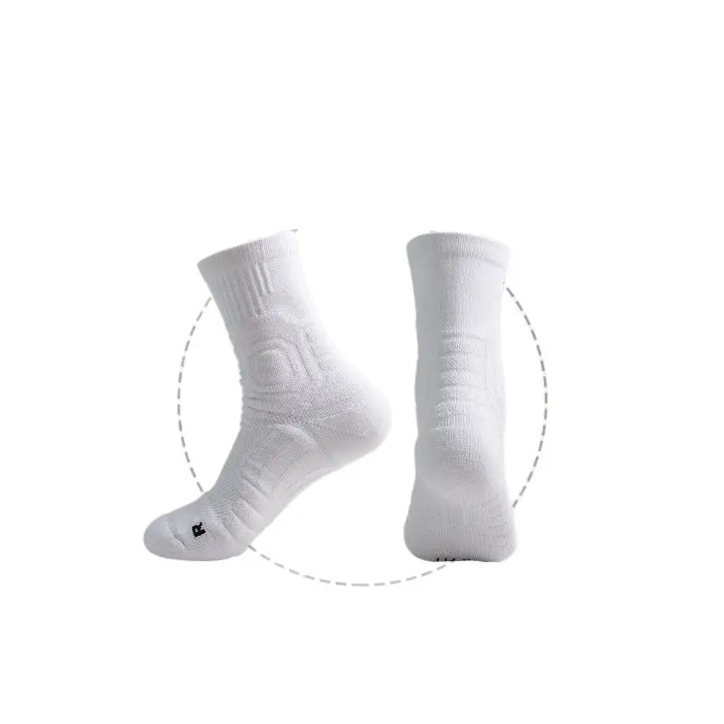 Men Dri-Fit Basketball Socks White Black Underwear