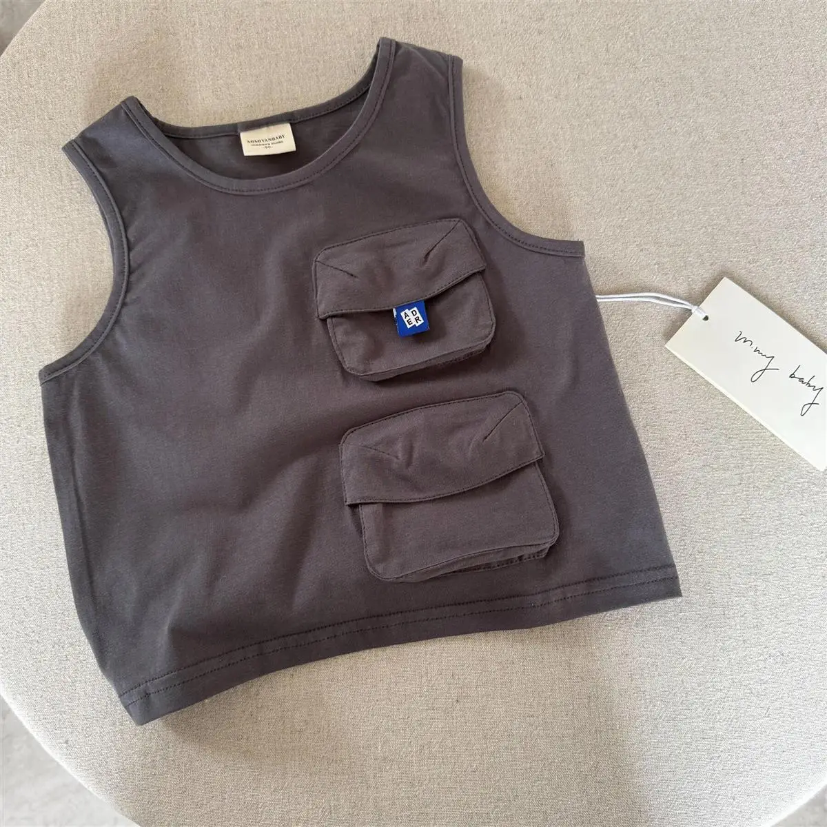 Kids Japanese Style Sleeveless Vest with Pocket Cargo - Image 5