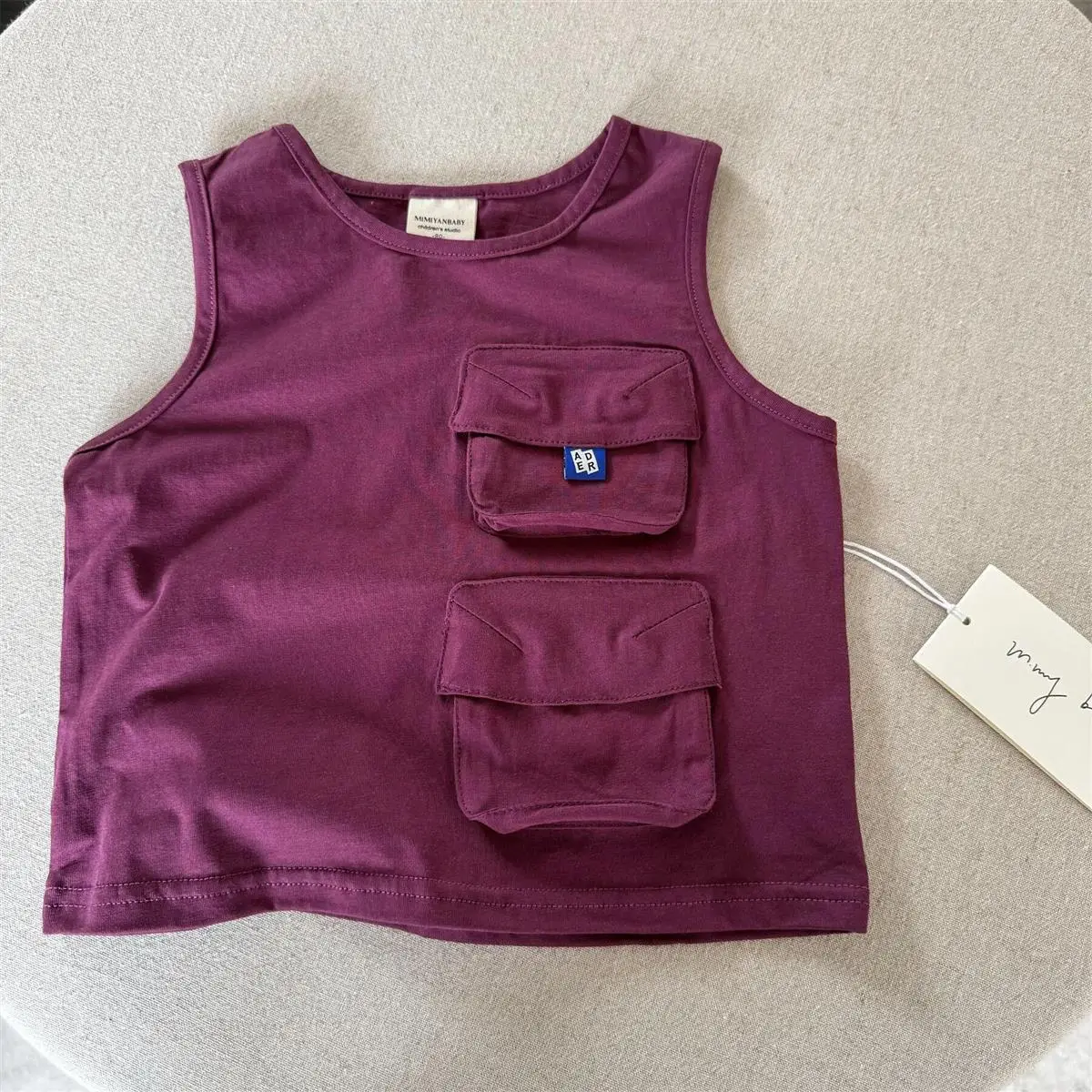 Kids Japanese Style Sleeveless Vest with Pocket Cargo — feature 6