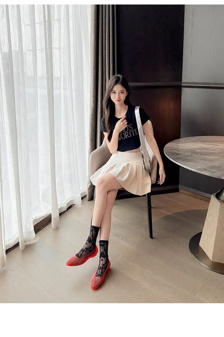 Korean Jelly Shoes, Shallow Mouth Flats, Crystal Pvc Outdoor Casual Pointed Toe Sandals and Slippers, One-Leg Cut Out Dance Shoes — feature 32