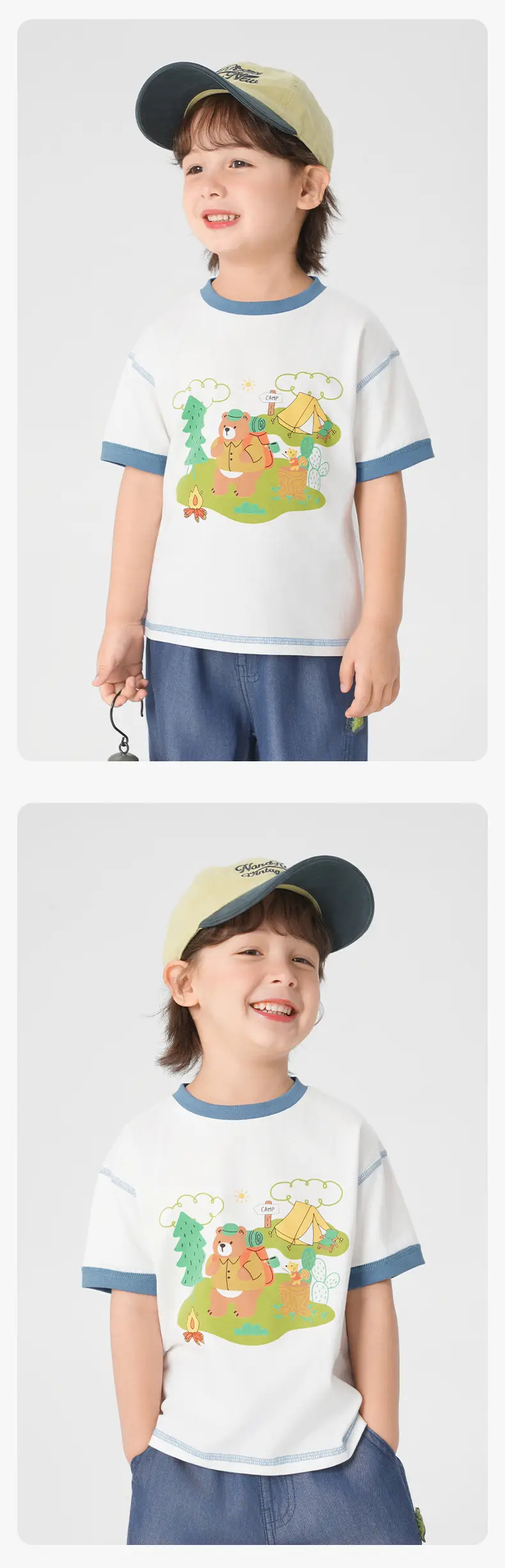 Right European Boys' Mosquito Proof T-Shirt Shorts Set — feature 12