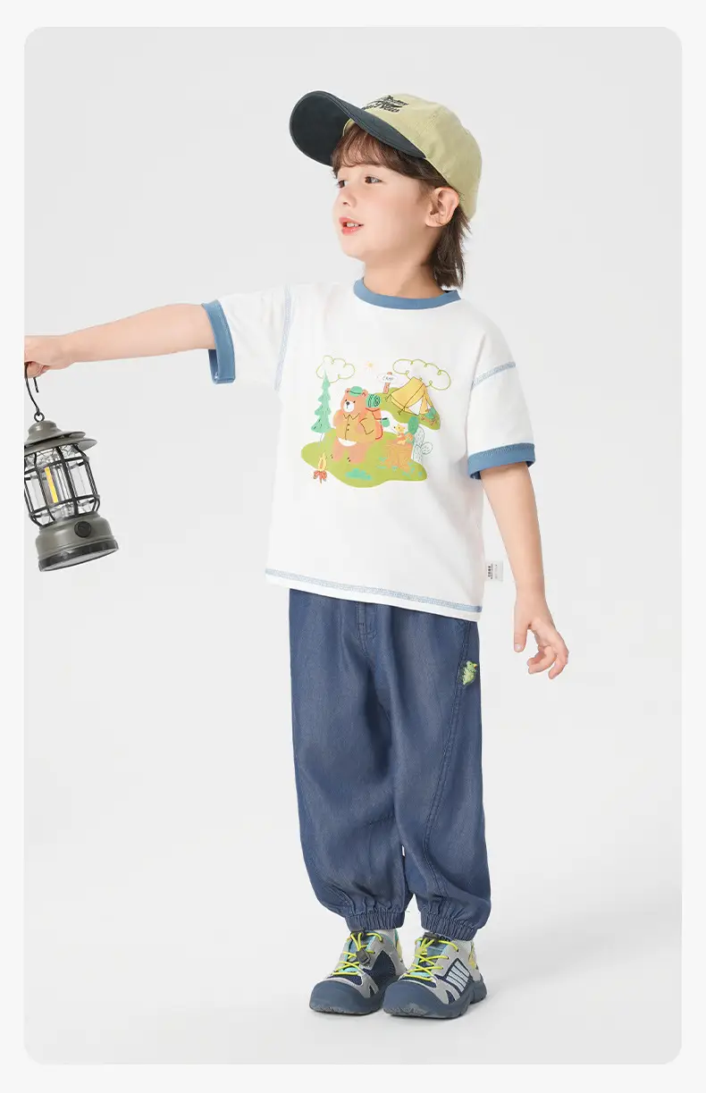 Right European Boys' Mosquito Proof T-Shirt Shorts Set — feature 16