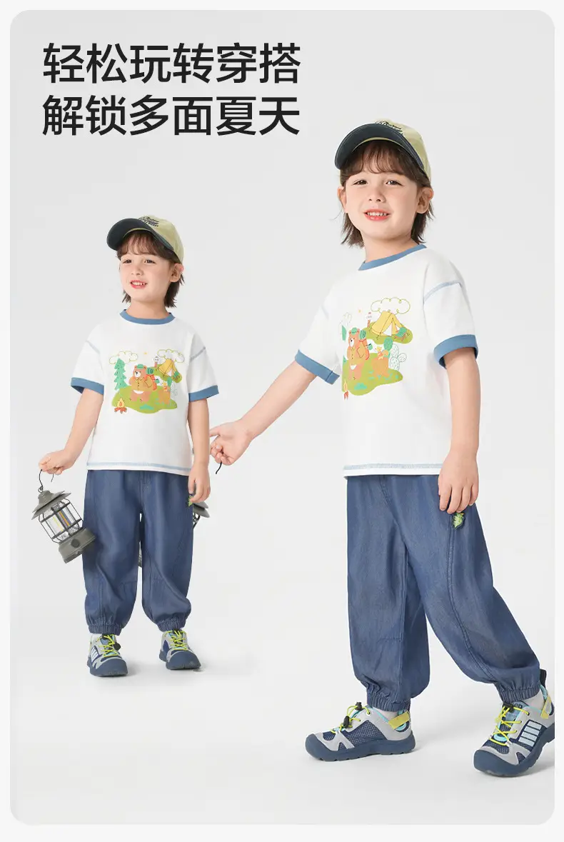 Right European Boys' Mosquito Proof T-Shirt Shorts Set — feature 7