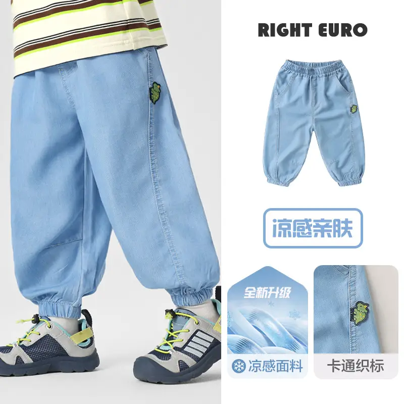 Right European Boys' Mosquito Proof T-Shirt Shorts Set - Image 2