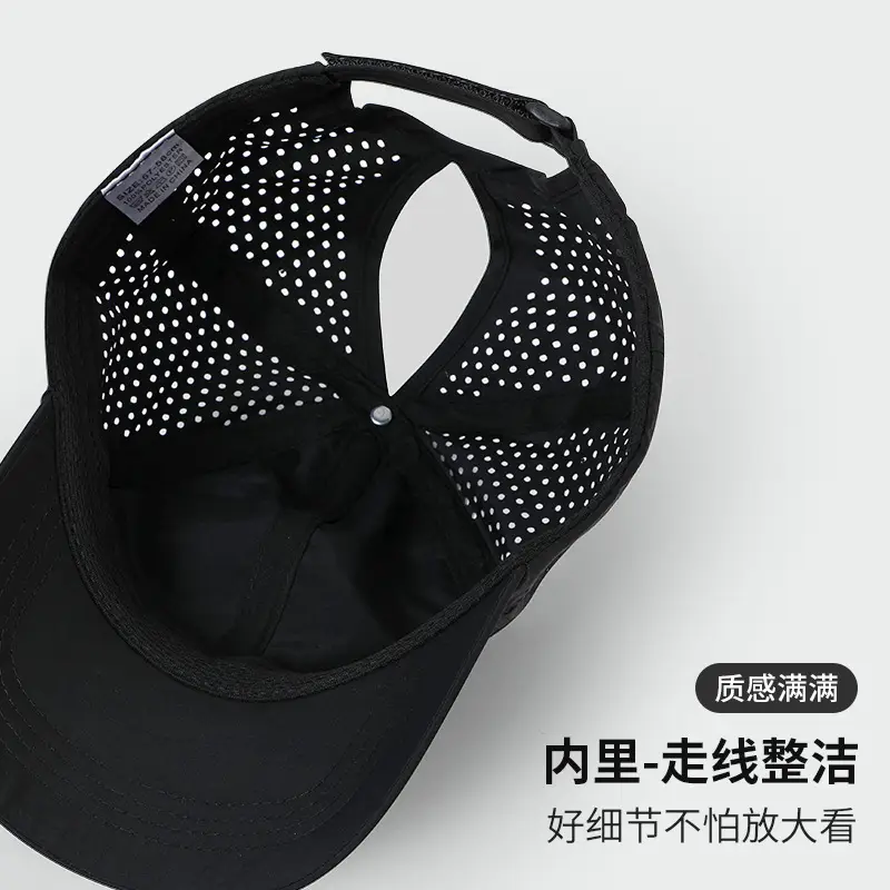 Blue Mesh Duckbill Cap with Ponytail for Summer Sports - Image 14