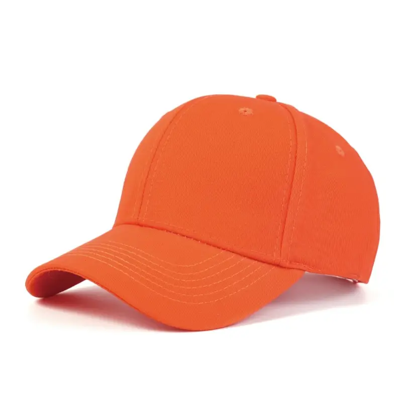 Orange Unisex Baseball Cap with Duckbill Design - Image 11