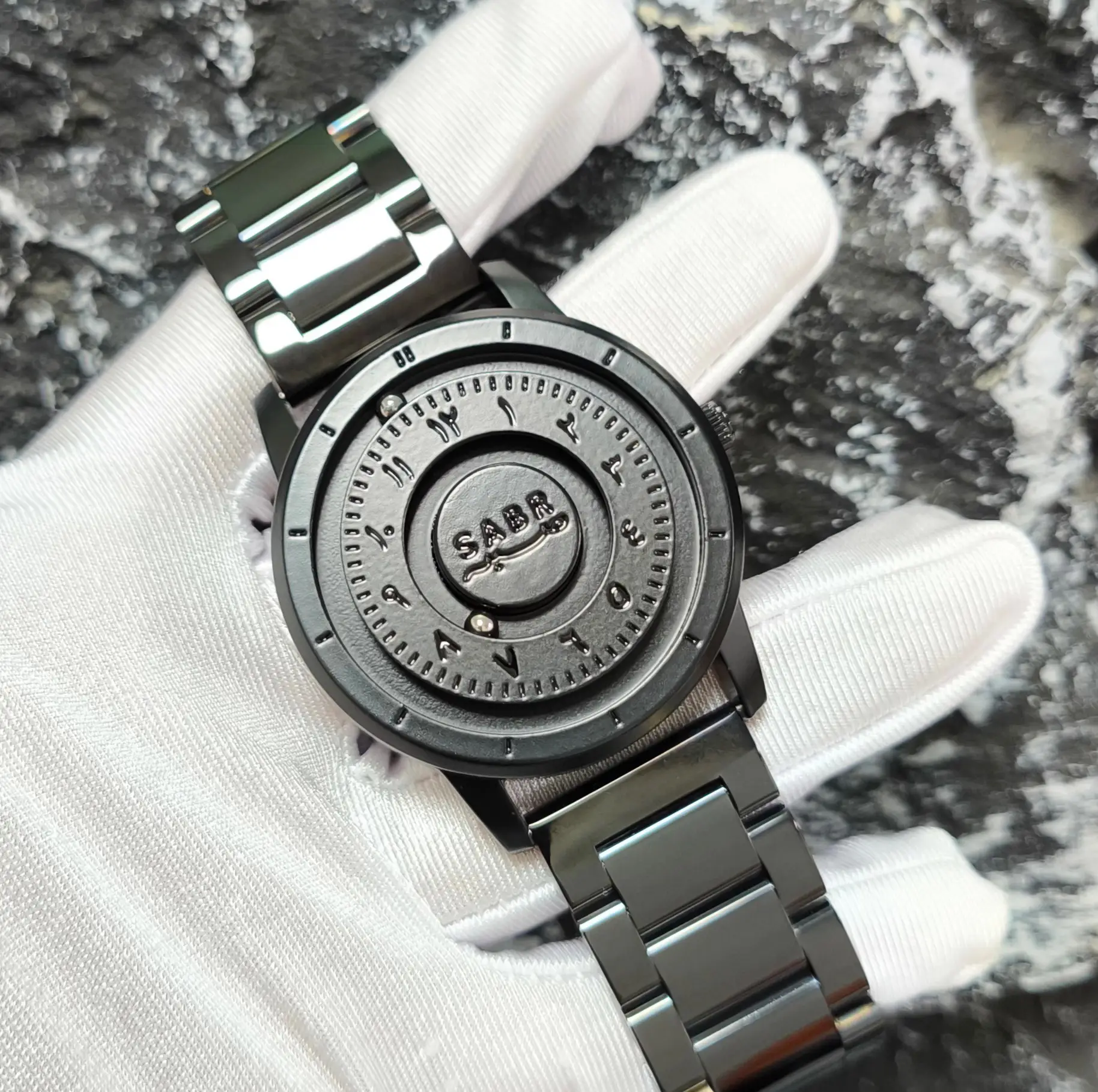 Magnetic Levitation Watch Silver Gray Dial Waterproof Men's Women's Quartz - Image 2