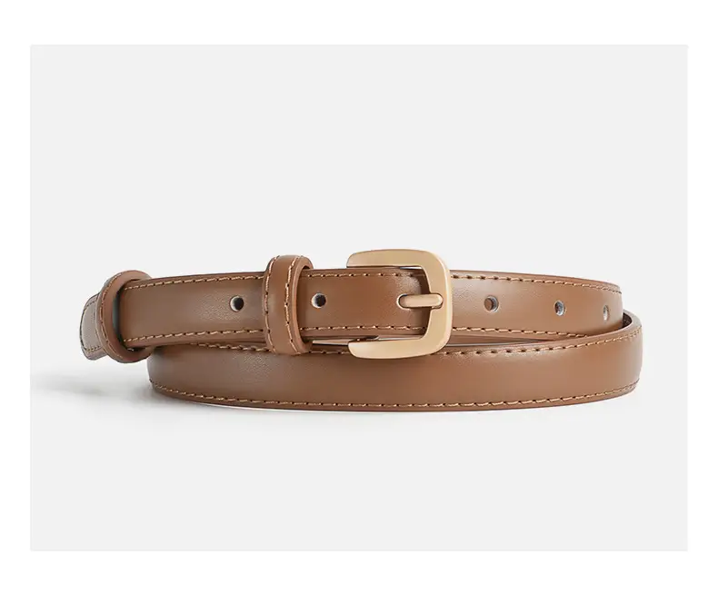 Black Leather Belt for Women Thin Korean Style — feature 11