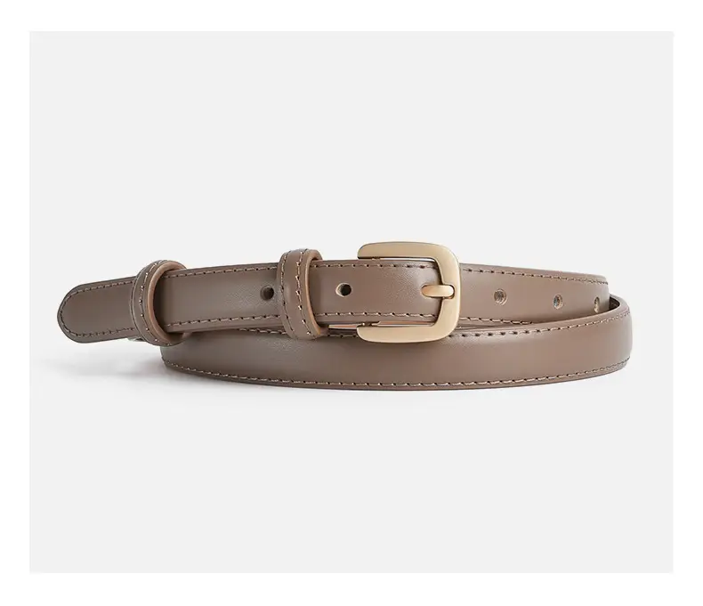 Black Leather Belt for Women Thin Korean Style — feature 13