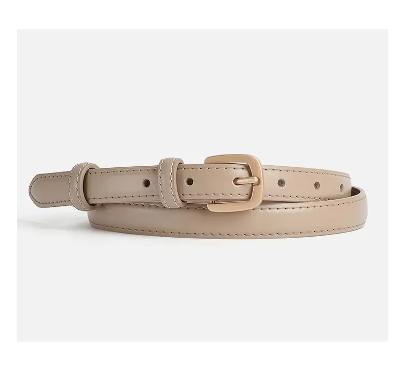 Black Leather Belt for Women Thin Korean Style — feature 14