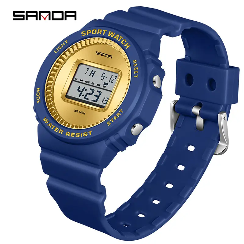 Sanda Sport Watch Blue Digital Counting Strap - Image 4