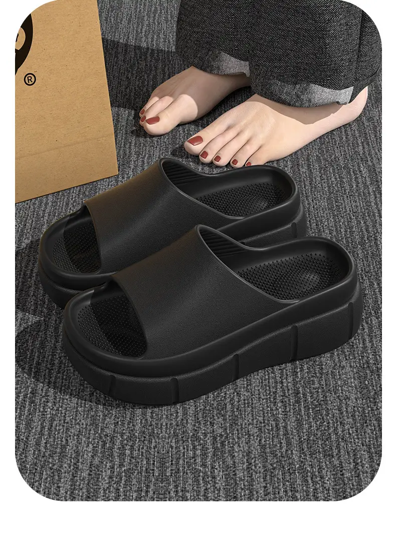 2026 New Fashion Soft-Soled High-Heeled Eva Women's Slip-On Sandals, Height-Increasing Versatile Trendy Comfortable Sandals for Women — feature 2