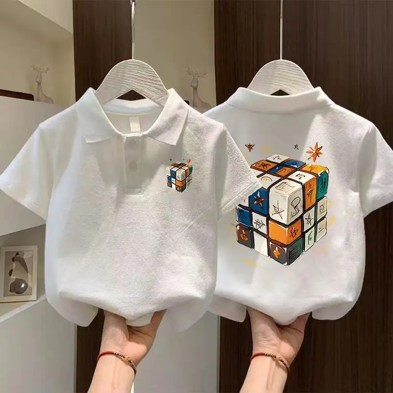 Boys Cotton Polo Shirt Black 2025 New Style — feature 11