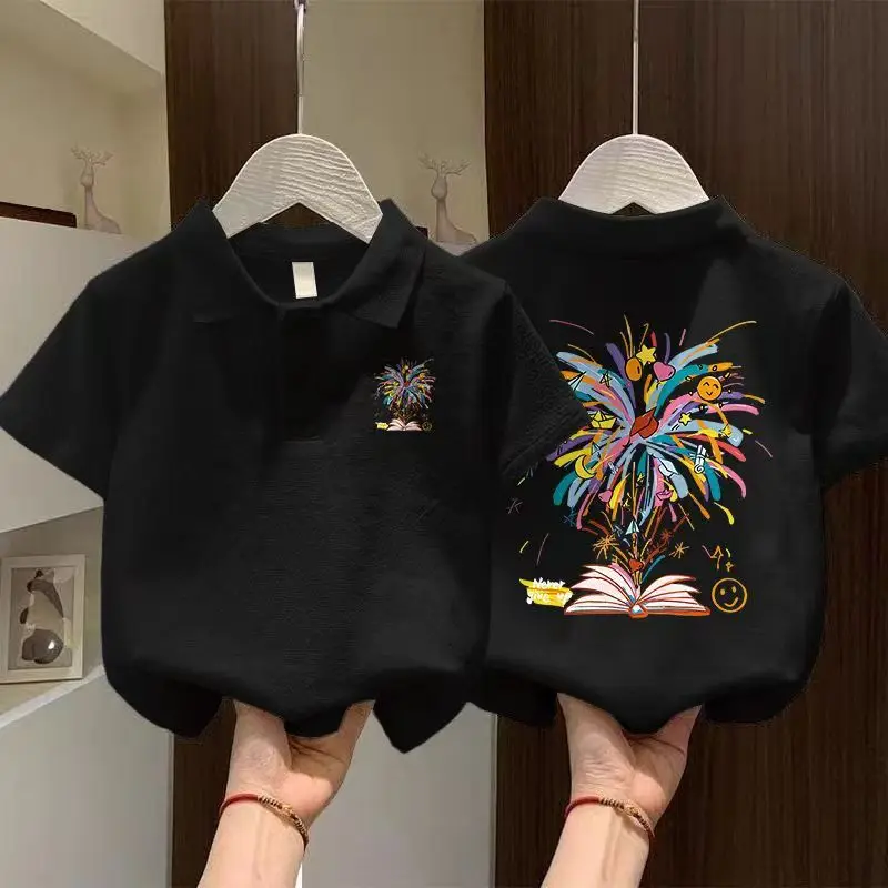 Boys Cotton Polo Shirt Black 2025 New Style — feature 4