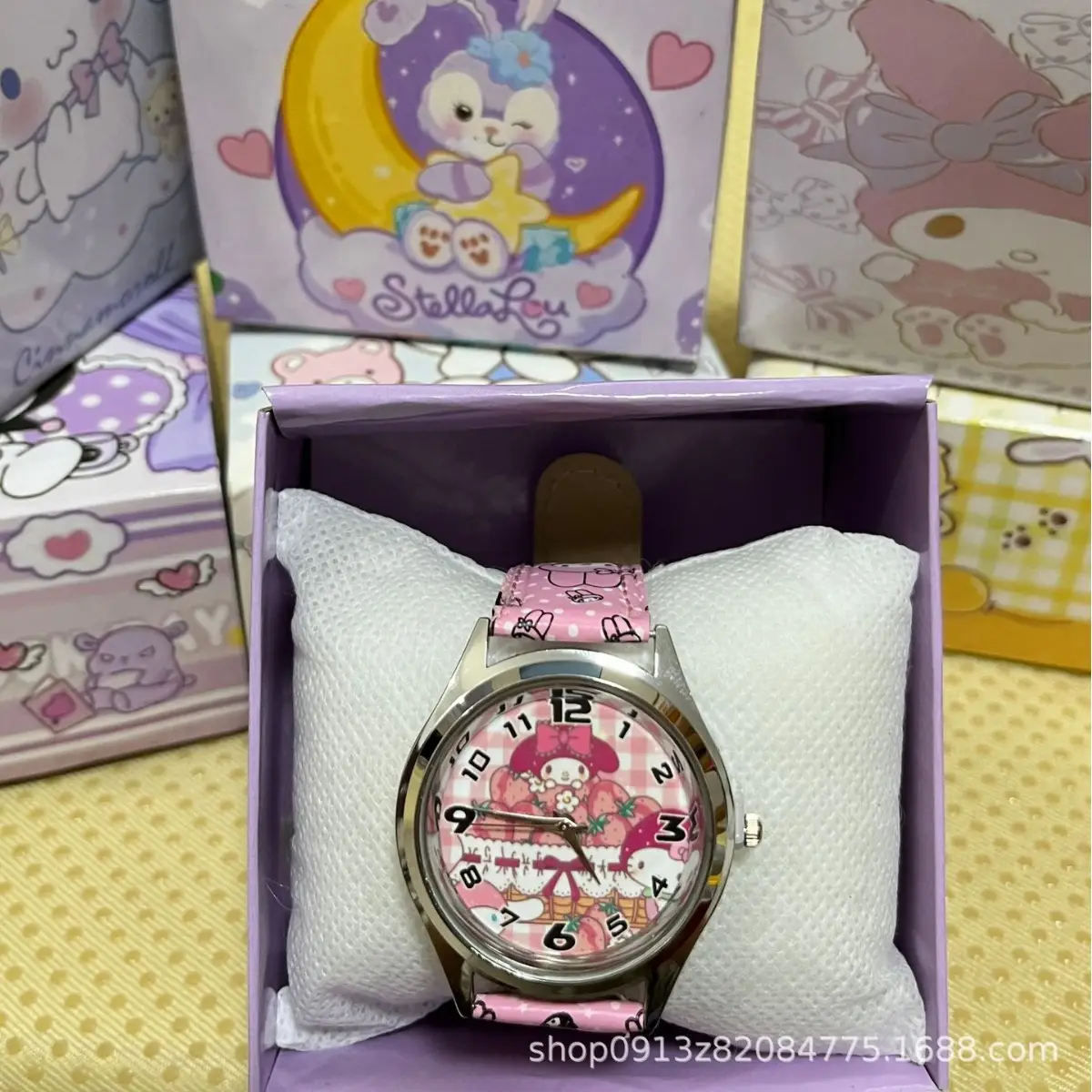 Cute Cartoon Watch for Kids Boys Girls Quartz Pointer