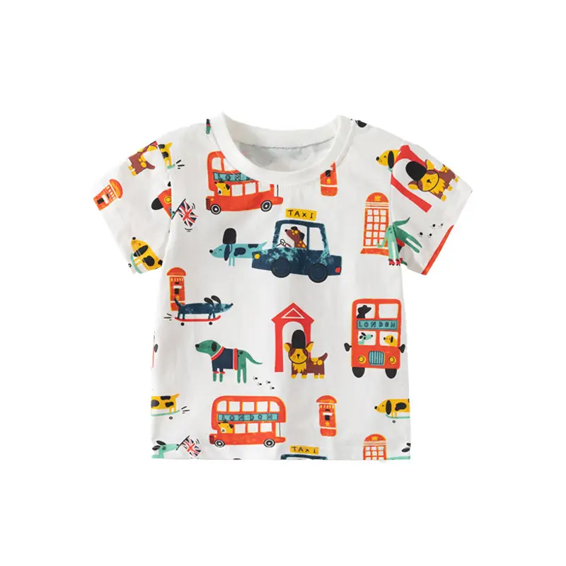 Littlebuddy Boys T-Shirt with Car Print Summer Casual Wear - Image 6