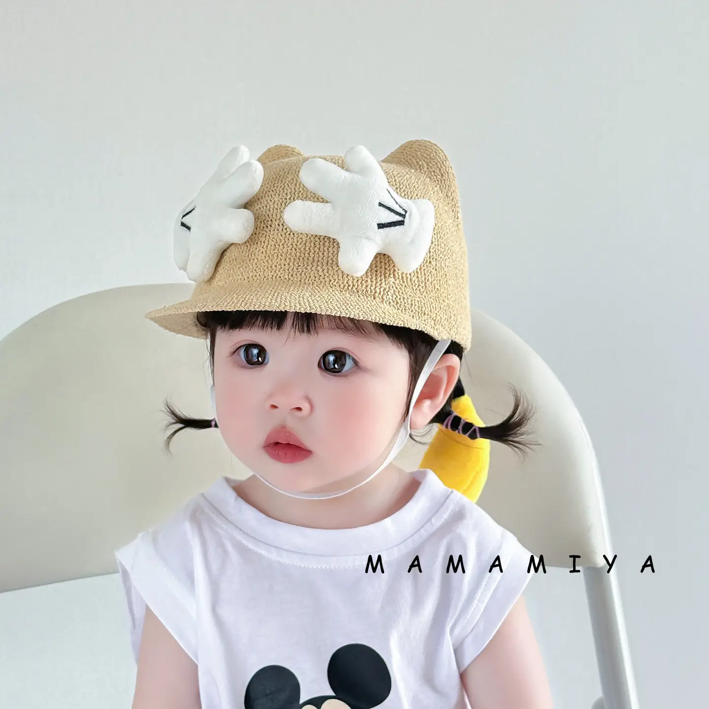 Baby Straw Hat with Hands Covering Face for Kids - Image 15