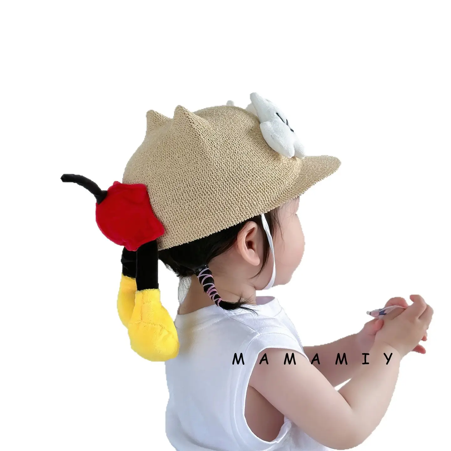 Baby Straw Hat with Hands Covering Face for Kids - Image 17