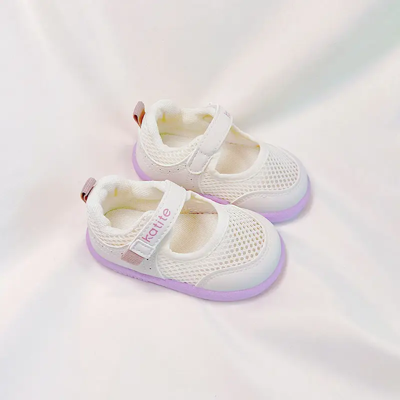 Baby Mesh Sandals White Blue Purple 2025 Summer