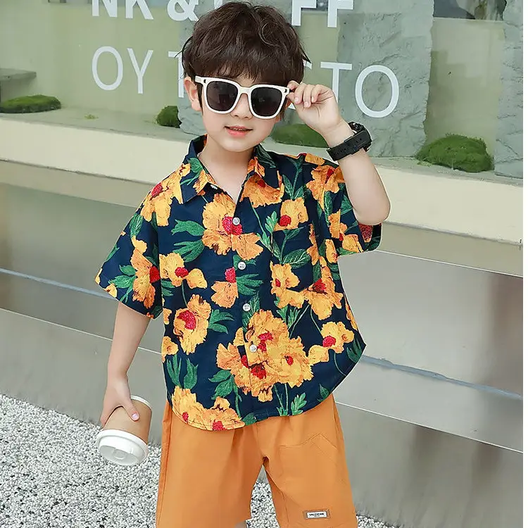 Summer Floral Short Sleeve T-Shirt for Boys Girls - Image 5