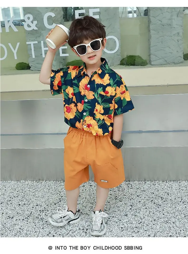 Summer Floral Short Sleeve T-Shirt for Boys Girls — feature 11