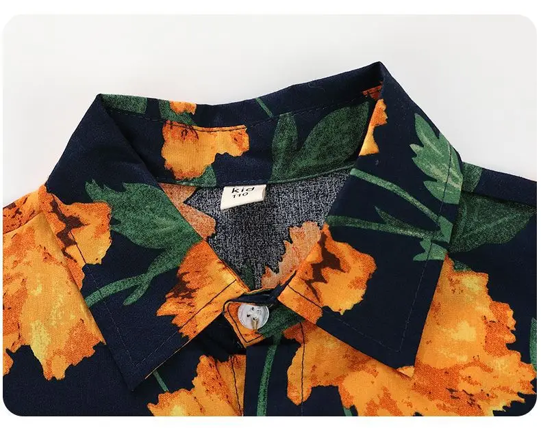 Summer Floral Short Sleeve T-Shirt for Boys Girls — feature 14