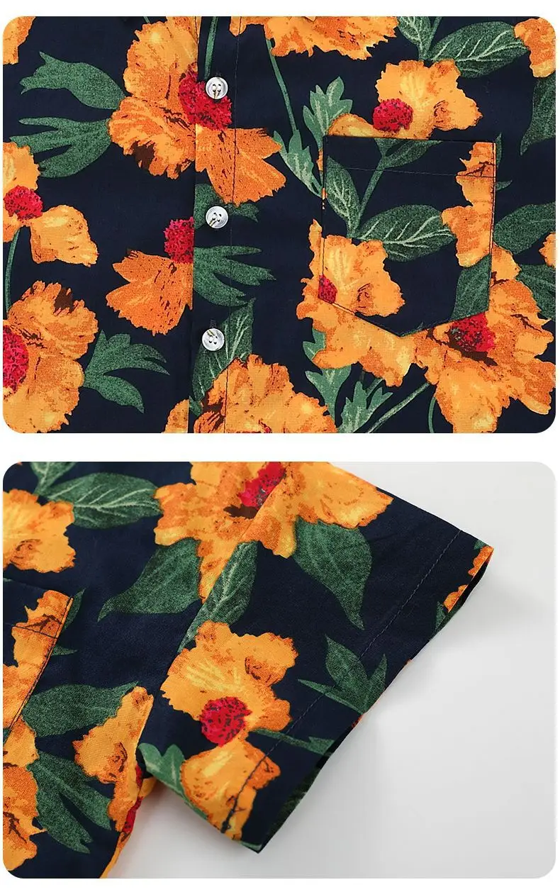 Summer Floral Short Sleeve T-Shirt for Boys Girls — feature 15