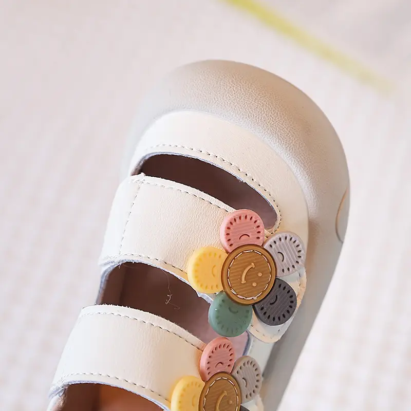 Baby Sandals White Floral Soft Sole 2025