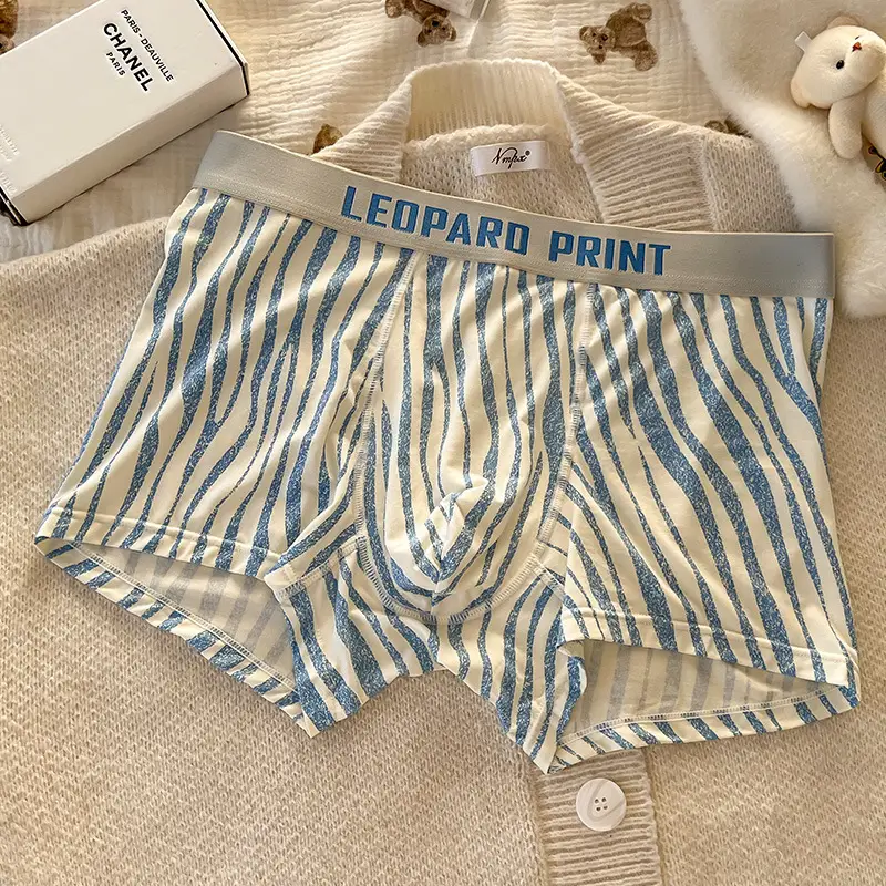 Men's Leopard Print Boxers Large Mid Waist Antibacterial - Image 5