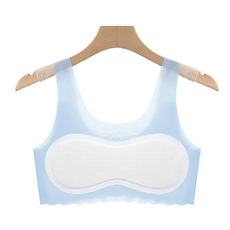 Girls' Development Period Intimates 7-14 Years Old Students' Seamless Ice Silk Sports Anti-Bump Vest Girls' Popular Tube Top