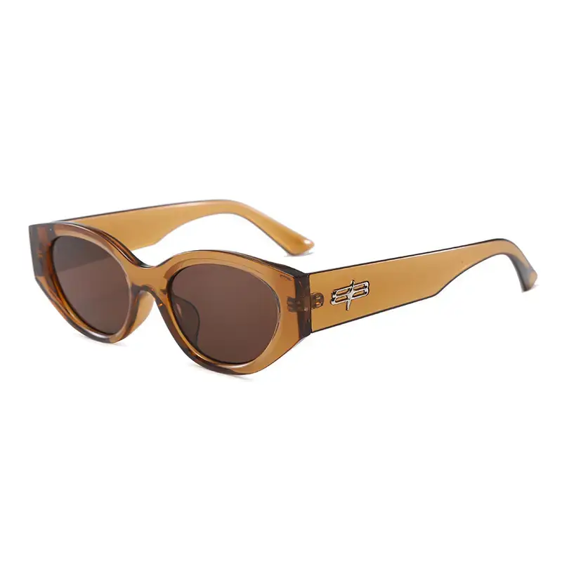 Women Cat-Eye Sunglasses Anti-UV Brown - Image 3