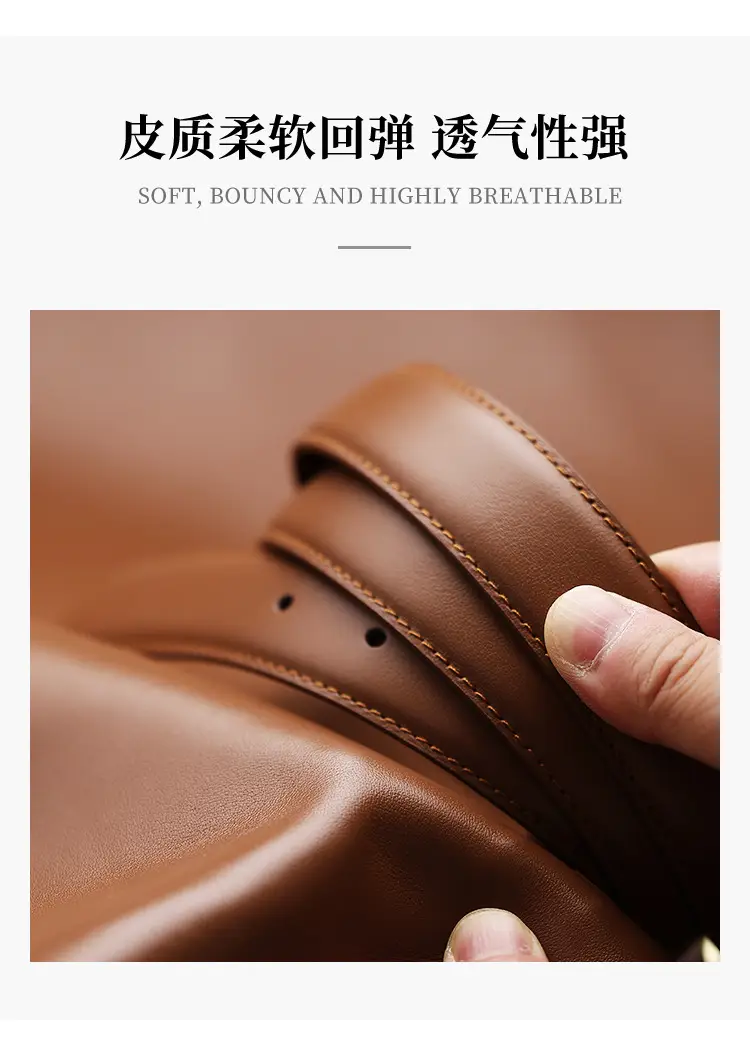 2025 Women Genuine Leather Belt with Gold Buckle — feature 11