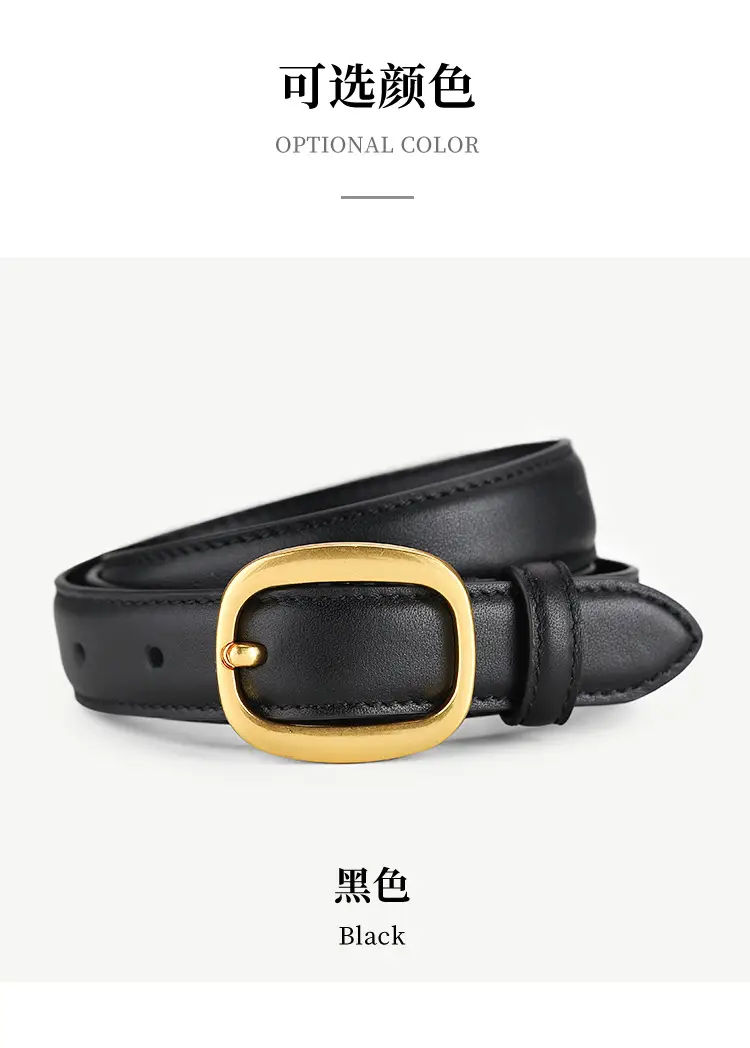 2025 Women Genuine Leather Belt with Gold Buckle — feature 19