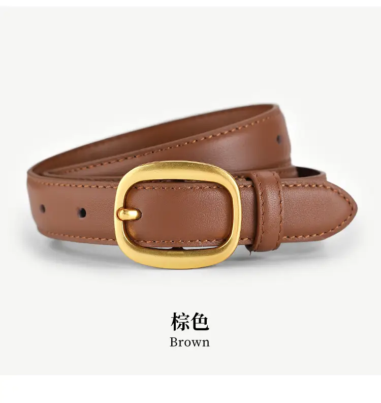 2025 Women Genuine Leather Belt with Gold Buckle — feature 20