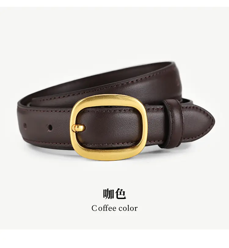 2025 Women Genuine Leather Belt with Gold Buckle — feature 21