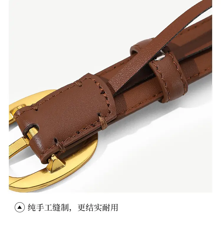 2025 Women Genuine Leather Belt with Gold Buckle — feature 27