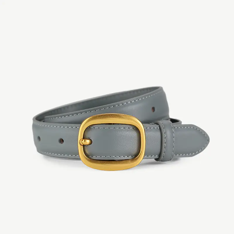 2025 Women Genuine Leather Belt with Gold Buckle - Image 6