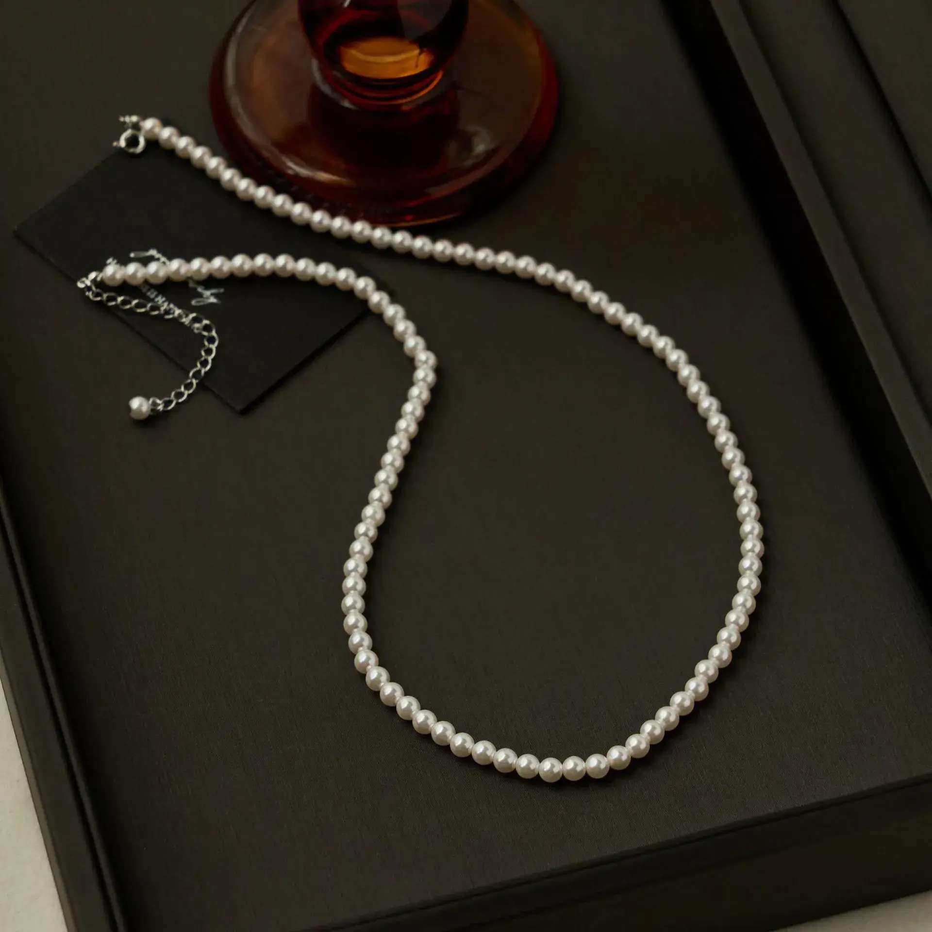 925 Sterling Silver Pearl Necklace for Women - Image 2